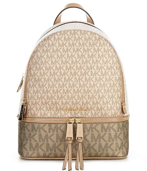 michael kors yellow rhea backpack|Michael Kors rhea colorblock backpack.